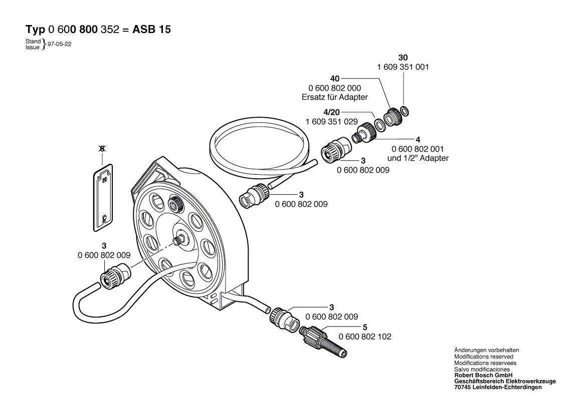 BOSCH ASB 15 - 0600800352