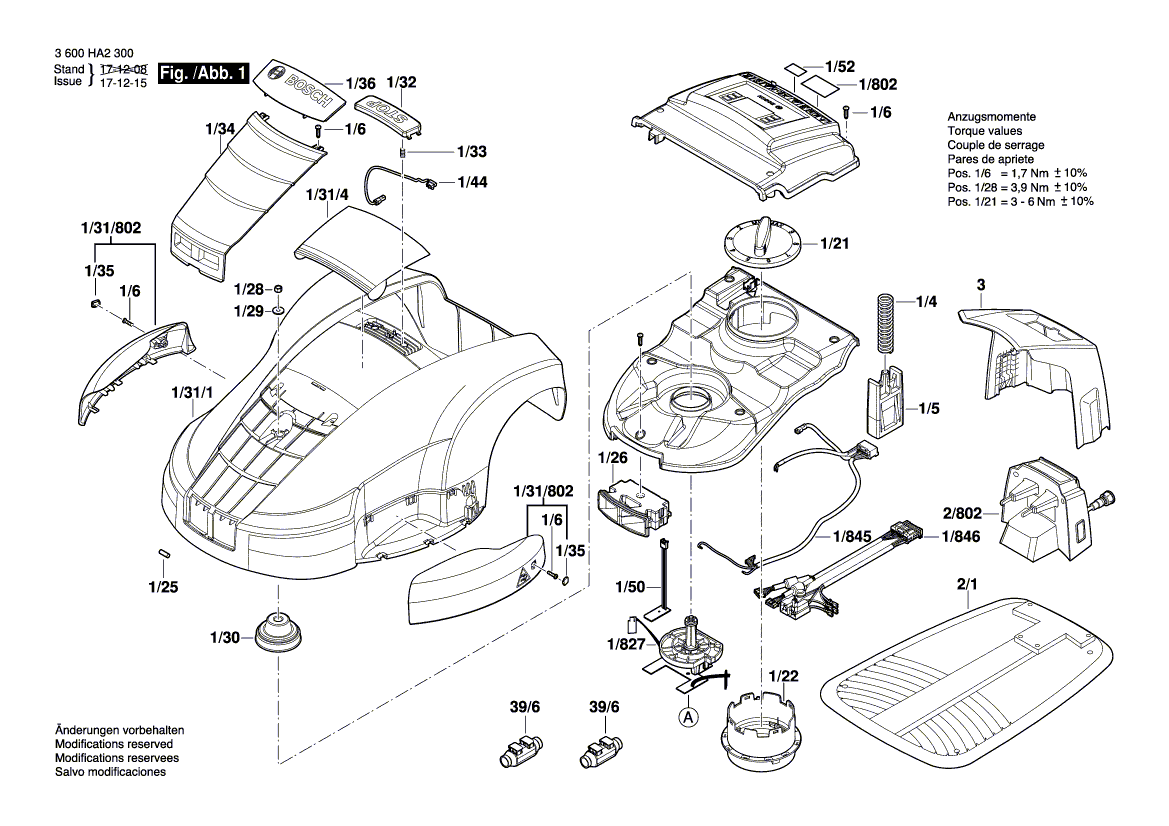 BOSCH Indego 1000 Connect - 3600HA2300