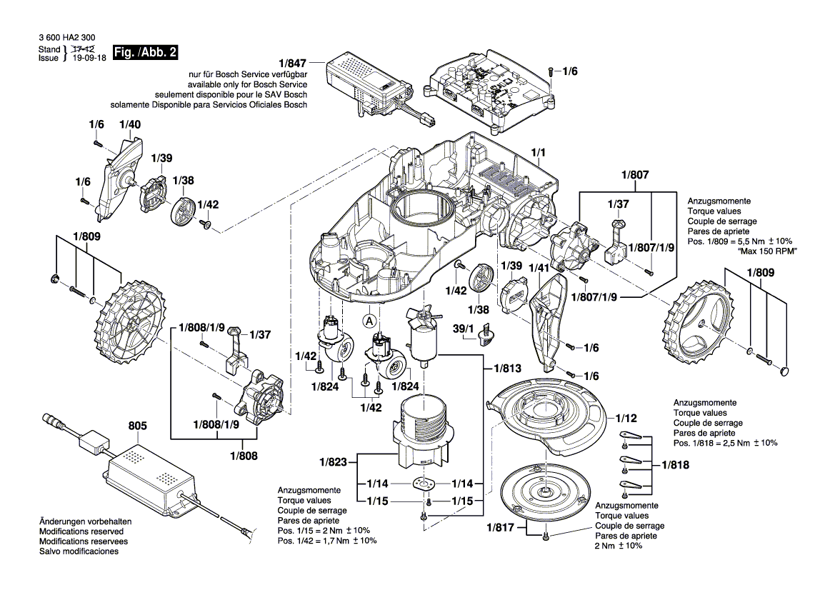 BOSCH Indego 1200 CONNECT - 3600HA2301