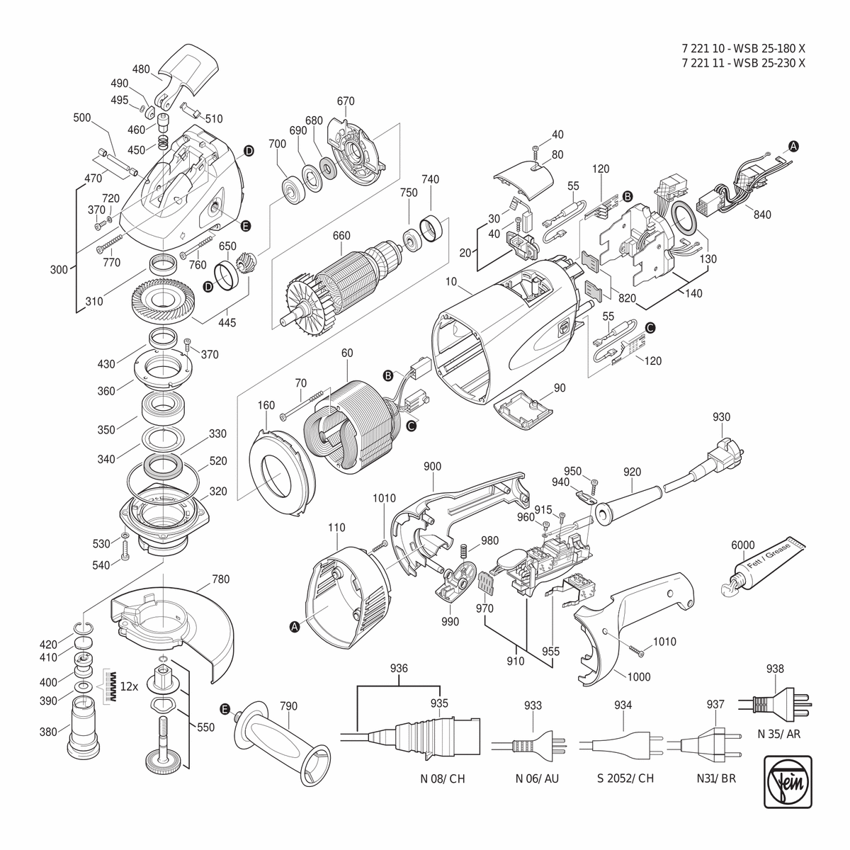 FEIN WSB 25-230 X (50Hz, 230V) - 72211100232