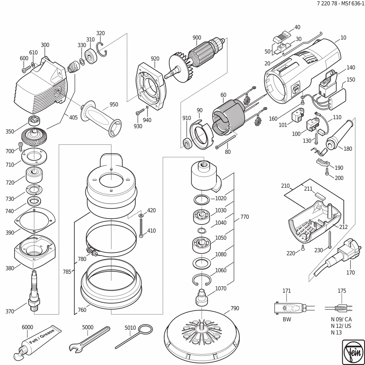 FEIN MSf 636-1 (50/60Hz, 220/230V) - 72207800225