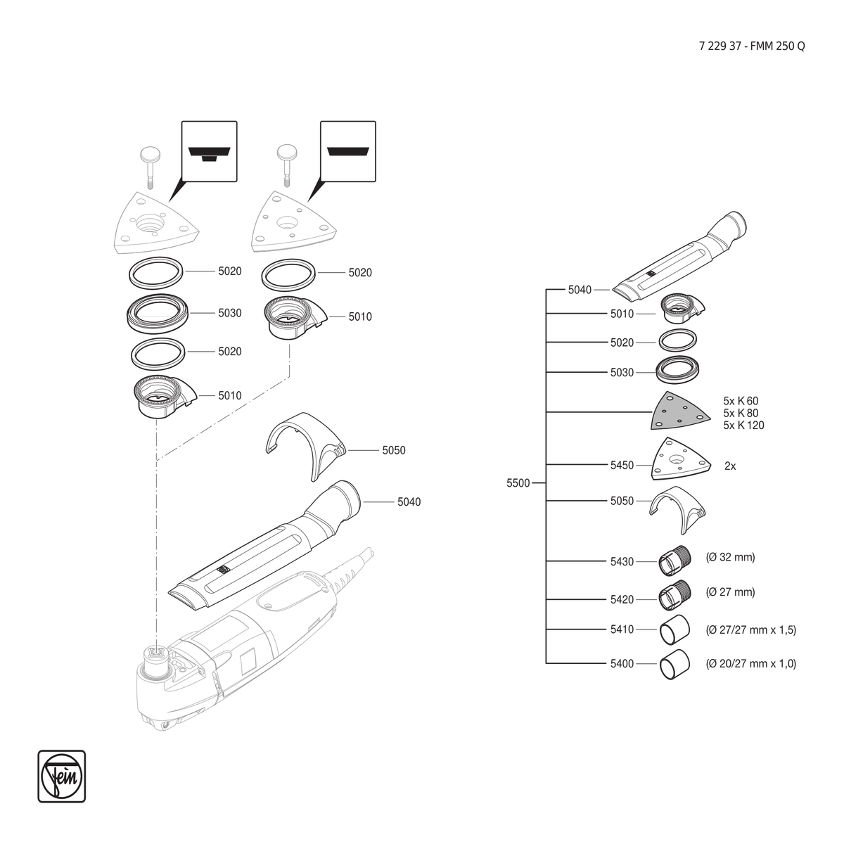FEIN FMM 250 Q (50/60Hz, 220/230V) - 72293700230