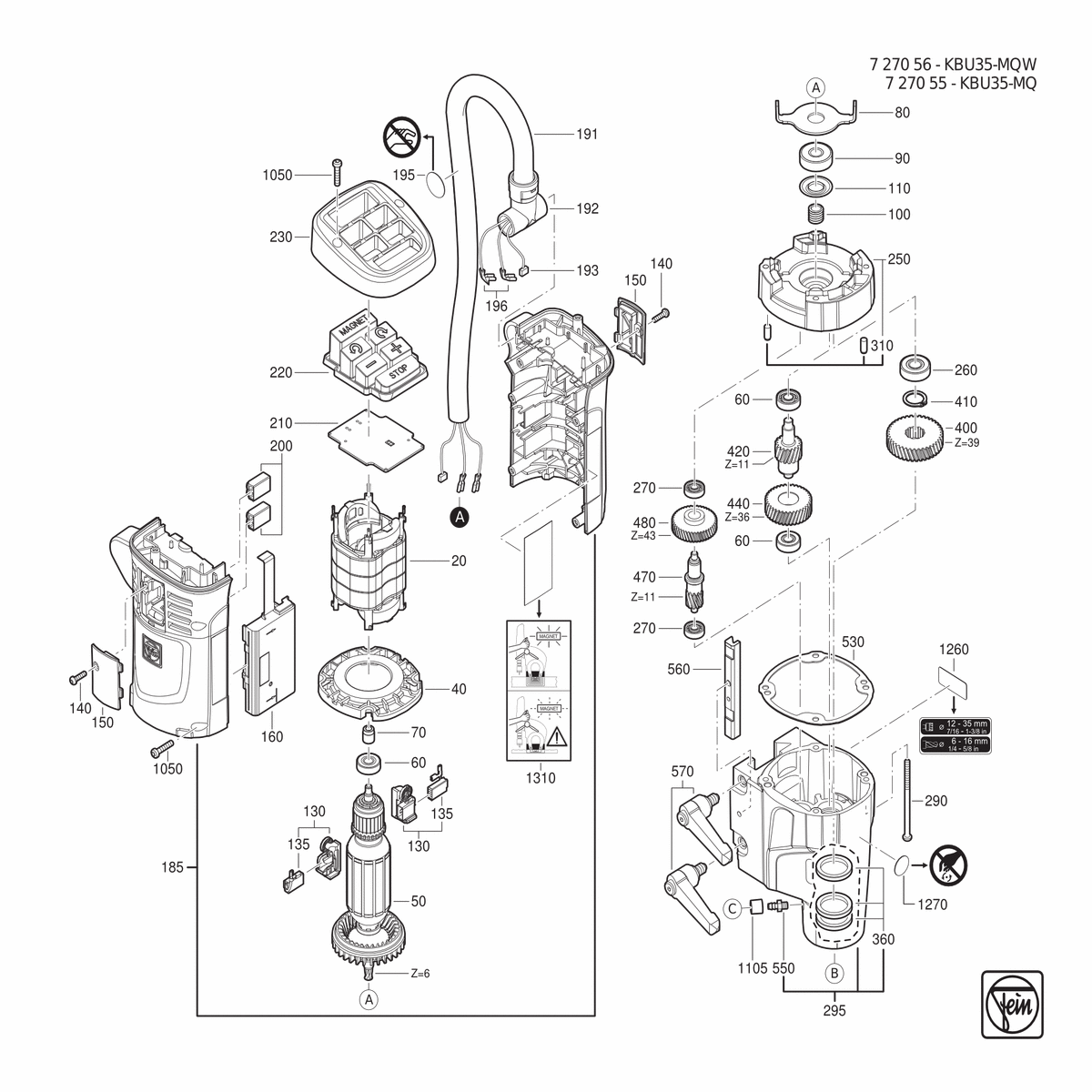 FEIN KBU 35 MQW (50/60Hz, 220/230V) - 72705600230