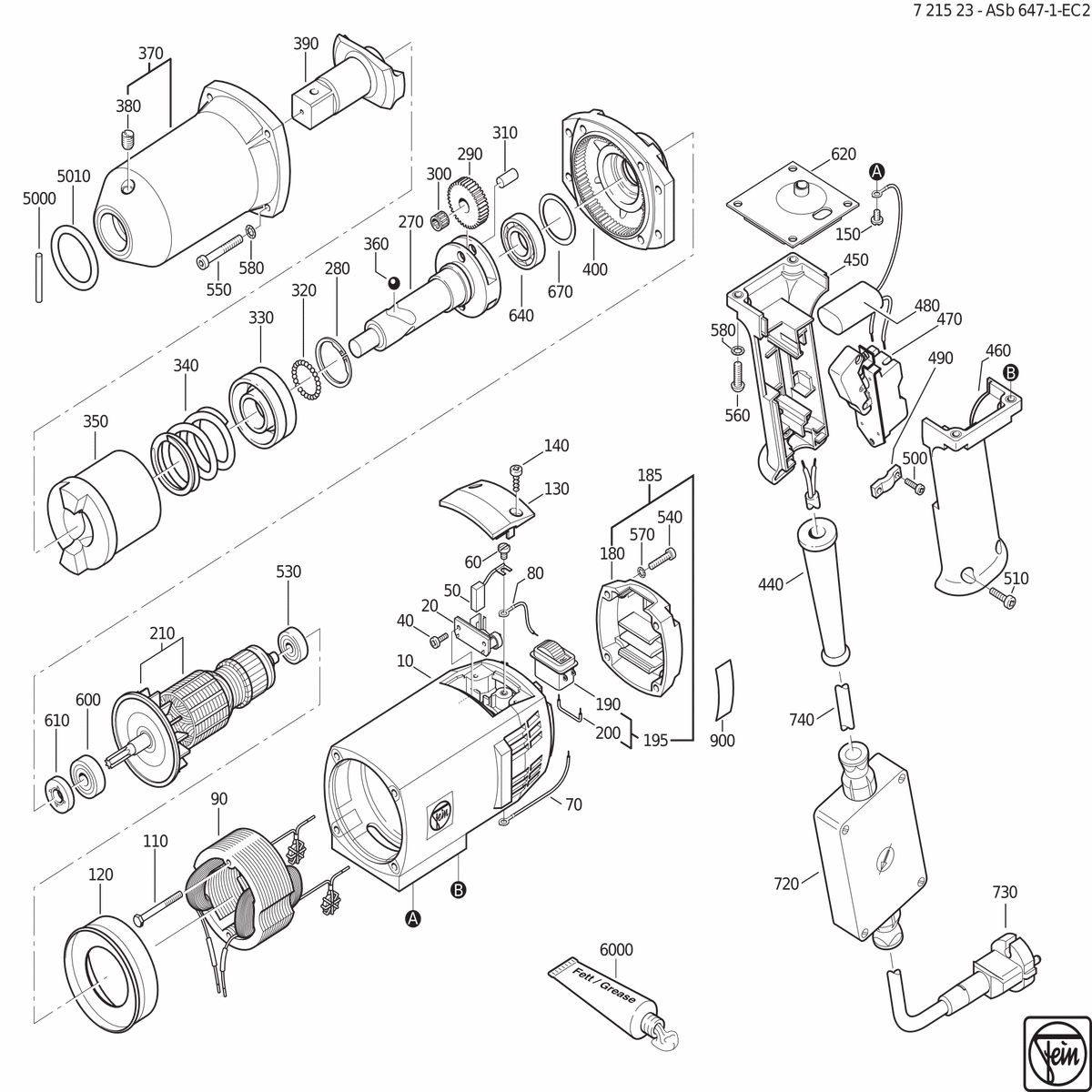 FEIN ASb 647-1-EC 2 (50/60Hz, 220/230V) - 72152300222