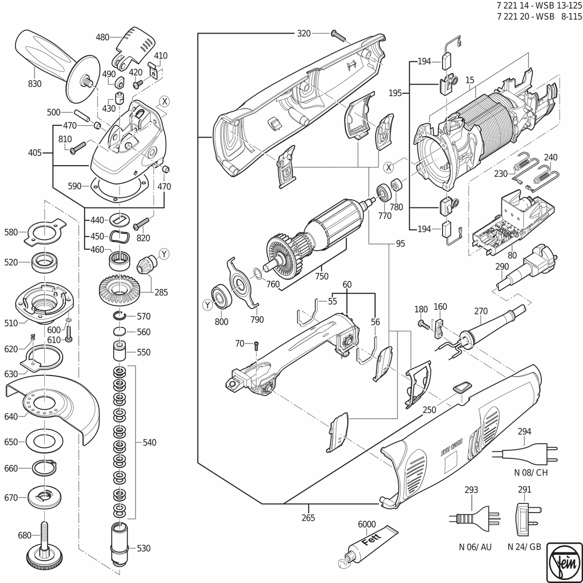 FEIN WSB 8-115 (50/60Hz, 230V) - 72212000237