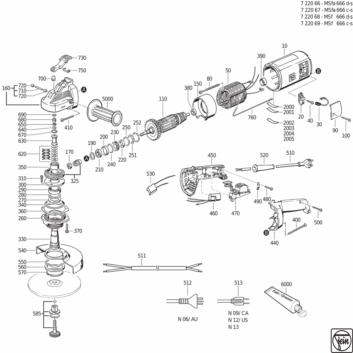 FEIN MSf 666C-S (50/60Hz, 110V) - 72206900110