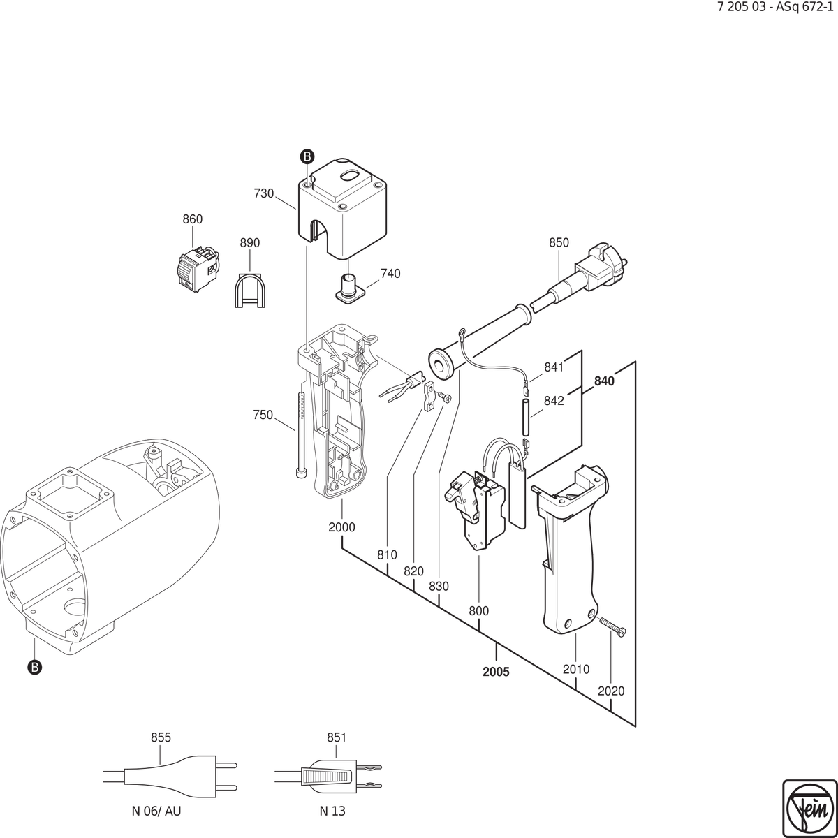 FEIN ASq 672-1 (50Hz, 240V) - 72050300242