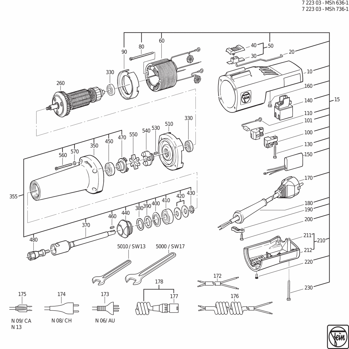 FEIN MSh 636-1 (50/60Hz, 220/230V) - 72230300226