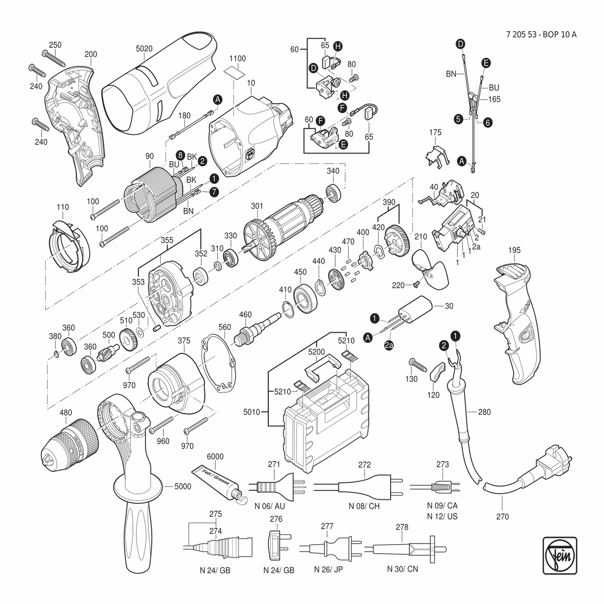 FEIN BOP 10 (A) (50/60Hz, 220/230V) - 72055300230