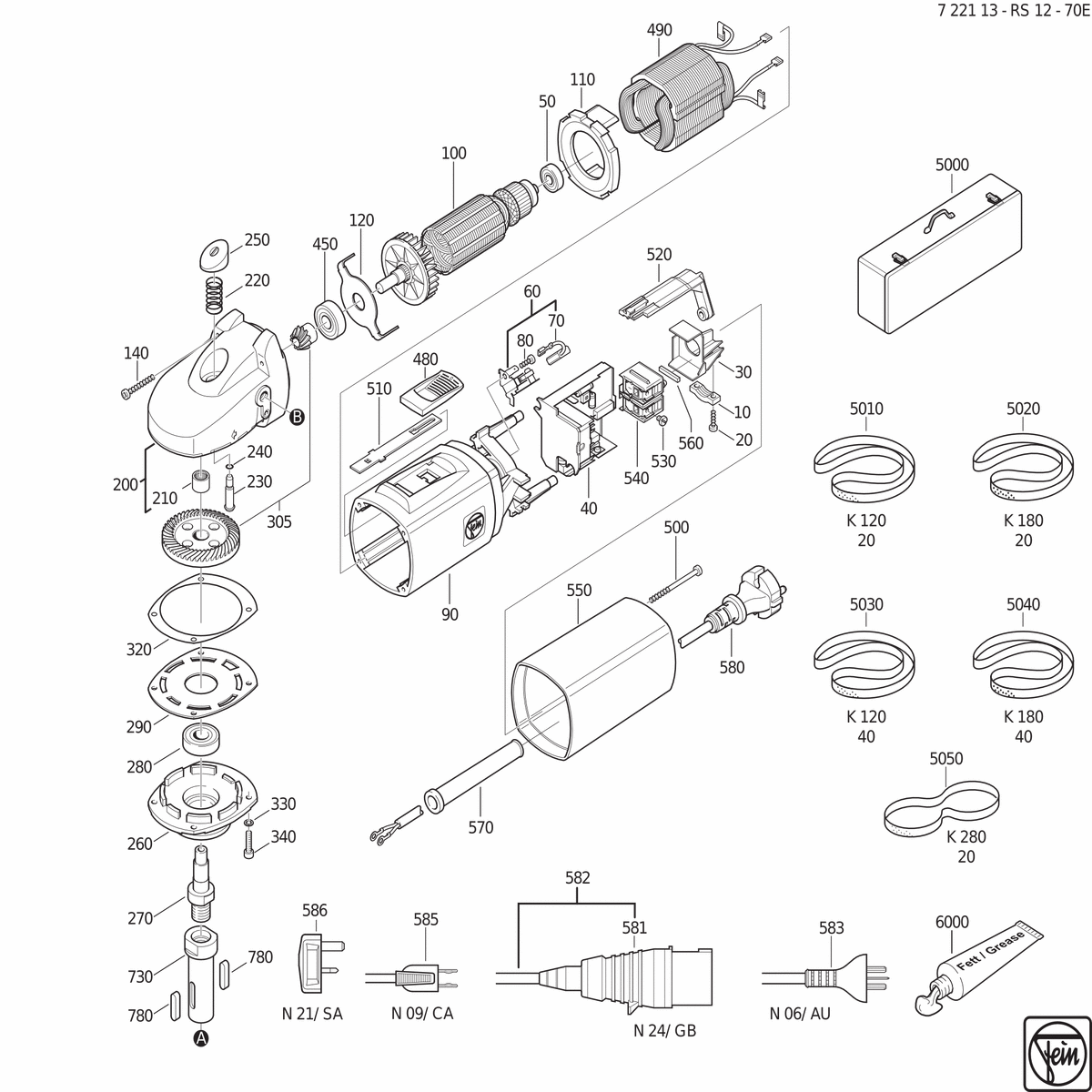 FEIN RS 12-70 E (50Hz, 230V) - 72211351013