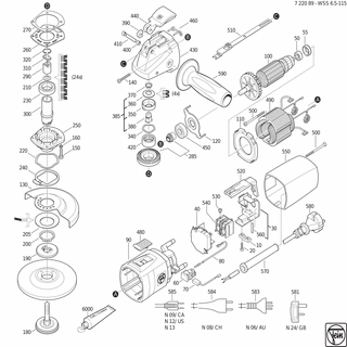 FEIN Kabelklemmstück | Ersatzteile für WSS 6.5-115 (50Hz, 110V) - 32431021007