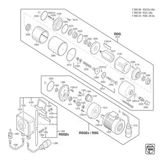 FEIN Deckel | Ersatzteile f�r RSG, Ex18a (50Hz, 400V) - 32419061003