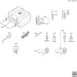 FEIN Kabeltlle | Ersatzteile fr KBM 52 U (50/60Hz, 220/230V) - 31413007007