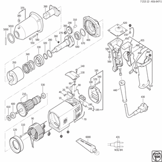 FEIN Deckel | Ersatzteile für ASb 647-1 (50/60Hz, 220/230V) - 31207066004