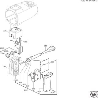 FEIN Handgriffhalbschale | Ersatzteile f�r DSke 672 (50Hz, 230V) - 31204161004