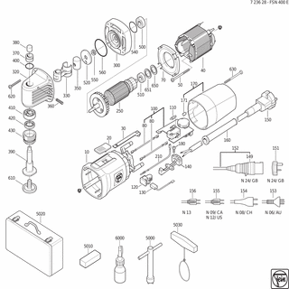 FEIN Schaltschieber | Ersatzteile für FSN 400 E (50Hz, 230V) - 32805128003