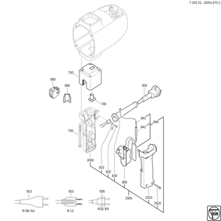 FEIN Handgriffhalbschale | Ersatzteile f�r DDSk 672-1 (50/60Hz, 220/230V) - 31204161004