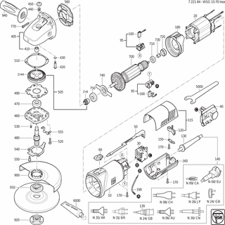 FEIN Sicherheitshinweis | Ersatzteile für WSG 15-70 Inox (50/60Hz, 220/230V) - 34130054061