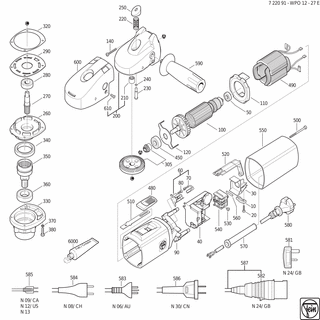FEIN Schraube | Ersatzteile für WPO 12-27 E (50Hz, 230V) - 43070007002