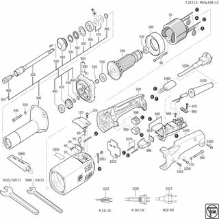 FEIN Sechskantschraube M4X60 | Ersatzteile für MShy 648-1Z (50/60Hz, 220/230V) - 43001004042