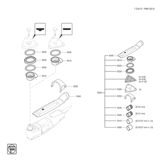 FEIN Sicherungsring | Ersatzteile f�r FMM 250 Q (50/60Hz, 220/230V) - 42616046003
