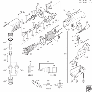 FEIN Rillenkugellager | Ersatzteile für BLK 1.3 T (50/60Hz, 220/230V) - 41701010032