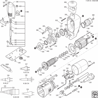 FEIN Platte | Ersatzteile für ASte 638 (50/60Hz, 220/230V) - 31428102007