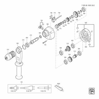 FEIN Sicherheitshinweis | Ersatzteile für BOS 16-2 (50/60Hz, 220/230V) - 34130054061