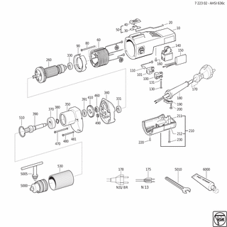 FEIN Welle | Ersatzteile für AHSL 636 c (50/60Hz, 220/230V) - 33403034006