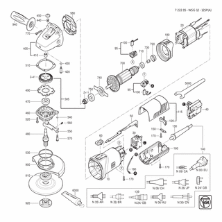 FEIN Sicherheitshinweis | Ersatzteile für WSG 12-125 P (A) (50/60Hz, 220/230V) - 34130054061