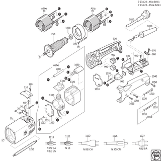 FEIN Sechskantschraube M4X60 | Ersatzteile für AStx 649-1 (50Hz, 110V) - 43001004042
