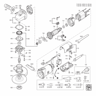 FEIN Nadelhülse | Ersatzteile für WSG 11-125 (A) (50/60Hz, 220/230V) - 41705006006