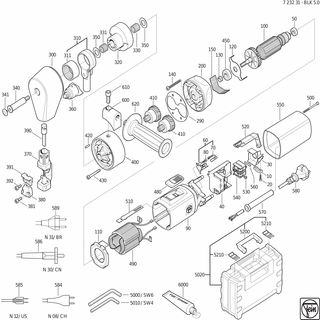 FEIN Zylinderschraube | Ersatzteile für BLK 5.0 (50Hz, 230V) - 43058016058