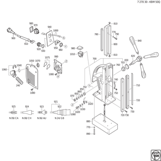 FEIN Schalter | Ersatzteile f�r KBM 50 Q (50/60Hz, 220/230V) - 30701242009