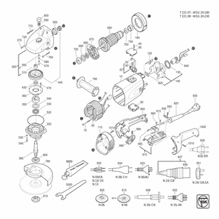 FEIN Schraube | Ersatzteile für WSG 20-180 (50Hz, 230V) - 43070035002