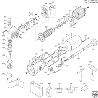FEIN Schärfstein | Ersatzteile für AStlxe 638 (50/60Hz, 230V) - 63719010014