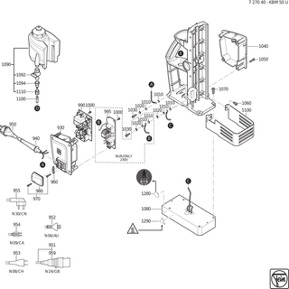 FEIN Flachkopfschraube | Ersatzteile fr KBM 50 U (50/60Hz, 220/230V) - 43013048041