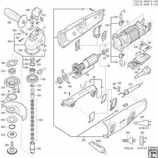 FEIN Sicherungsring | Ersatzteile für WSB 8-115 (50/60Hz, 230V) - 42616073005