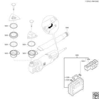 FEIN Kabel mit Stecker | Ersatzteile fr FMM 350 Q (50/60Hz, 220/230V) - 30707343017