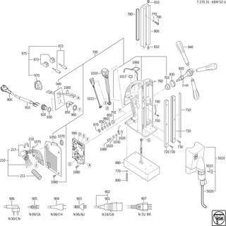 FEIN Passfeder | Ersatzteile fr KBM 52 U (50/60Hz, 220/230V) - 40221067009