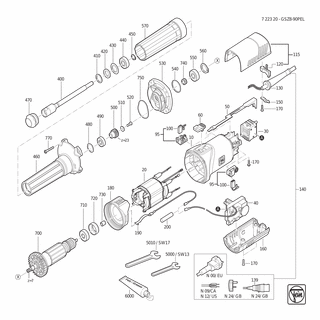 FEIN Kabelklemmstück | Ersatzteile für GSZ 8-90 PEL (50/60Hz, 220/230V) - 32431043002