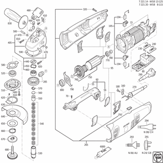 FEIN Rillenkugellager | Ersatzteile für WSB 8-115 (50/60Hz, 230V) - 41701001260