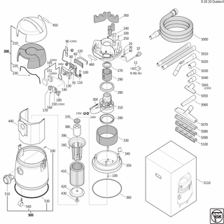 FEIN Deckel | Ersatzteile für Staubsauger 1300 W - 31322763007