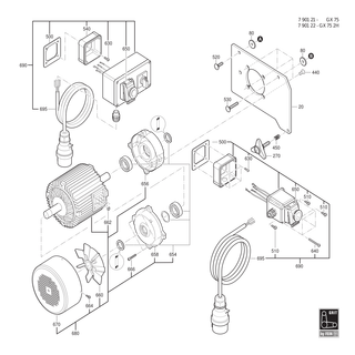 FEIN Schalterklappe | Ersatzteile f�r GX 75 - 39000000479