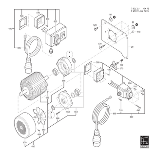 FEIN Motor 3,0KW/3000 RPM | Ersatzteile für GX 75 - 39000001092