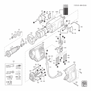 FEIN Kabeltülle | Ersatzteile für KBH 25-2 U (50/60Hz, 220/230V) - 31413233000