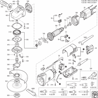 FEIN Rillenkugellager | Ersatzteile für WSG 15-150 P (50/60Hz, 220/230V) - 41701001260