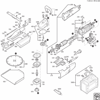 FEIN Abdeckung | Ersatzteile für MF 14-180 (50/60Hz, 220/230V) - 32805224000