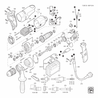 FEIN Halter | Ersatzteile für BOP 10 (A) (50/60Hz, 220/230V) - 30240283000