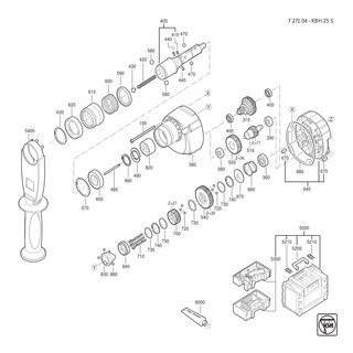 FEIN Zwischenlager | Ersatzteile f�r KBH 25 S (50/60Hz, 220/230V) - 31506383010